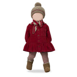 1 + in the Family DEVON burgundy striped baby leggings in rib jersey with fine stripes