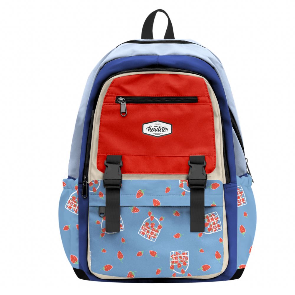 Headster Strawberry Fields School Bag - Salty Blue