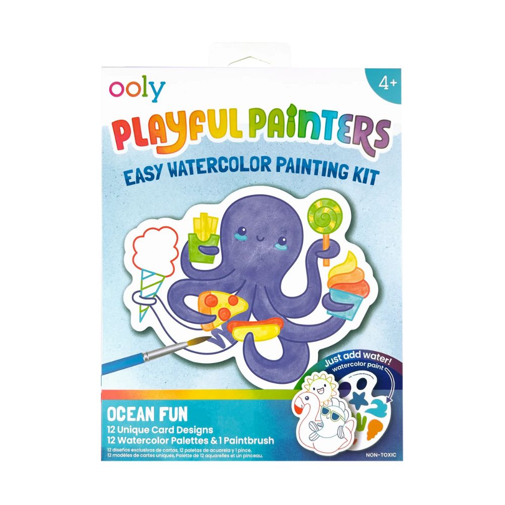 Playful Painters: Easy Watercolor Painting Kit - Ocean Fun