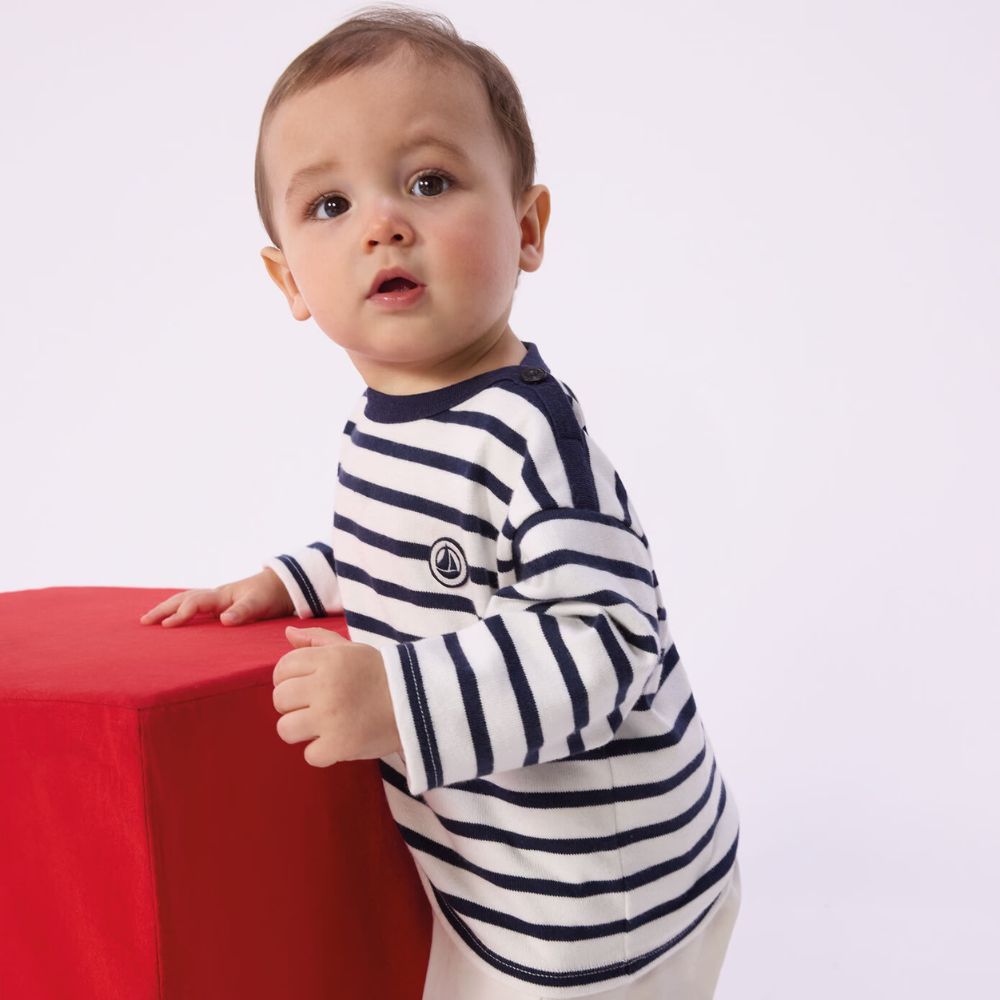 Petit Bateau Baby Mariniere LS Tee