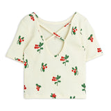 Mini Rodini Lingonberries AOP Ballet SS Tee