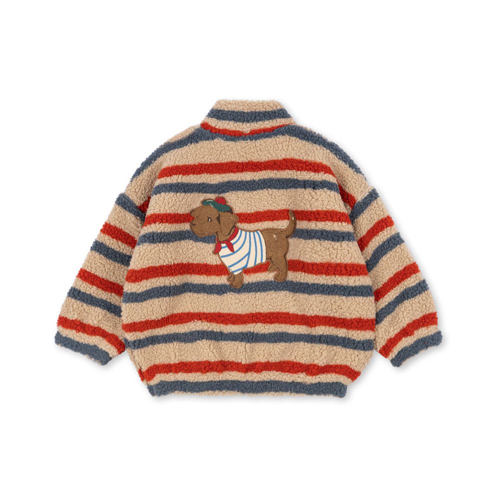 Konges Sløjd Jody Embroidery Teddy Jacket Tangerine Stripe
