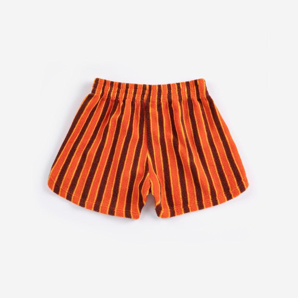 Bobo Choses Striped Brick terry cloth shorts