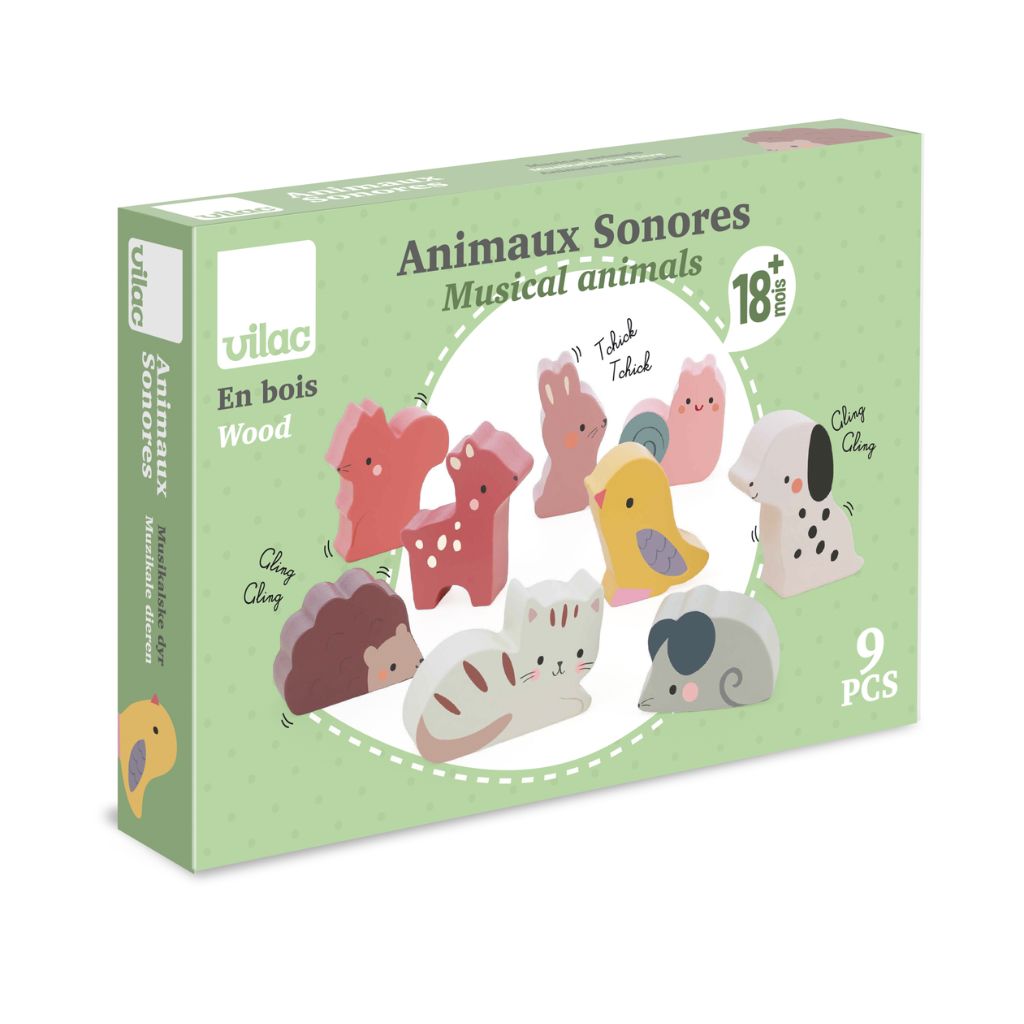 Vilac Wooden Musical Animals by Sarah Betz