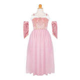 Velvety Soft Sleeping Sweetheart Princess Gown with Arm Warmers, Size 7-8