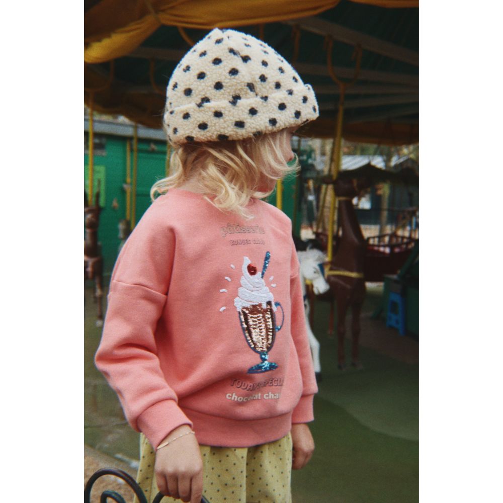 Konges Sløjd Lou Sequin Sweat Shirt Peach Blossom