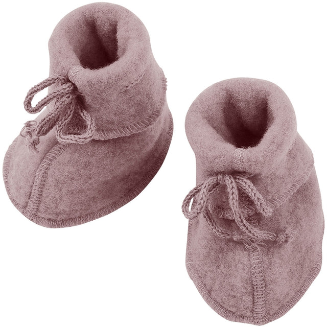 Engel Baby Booties With Ribbon Rosewood