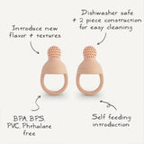Mushie Silicone Fresh Food Feeder 2 Pack - Shifting Sand