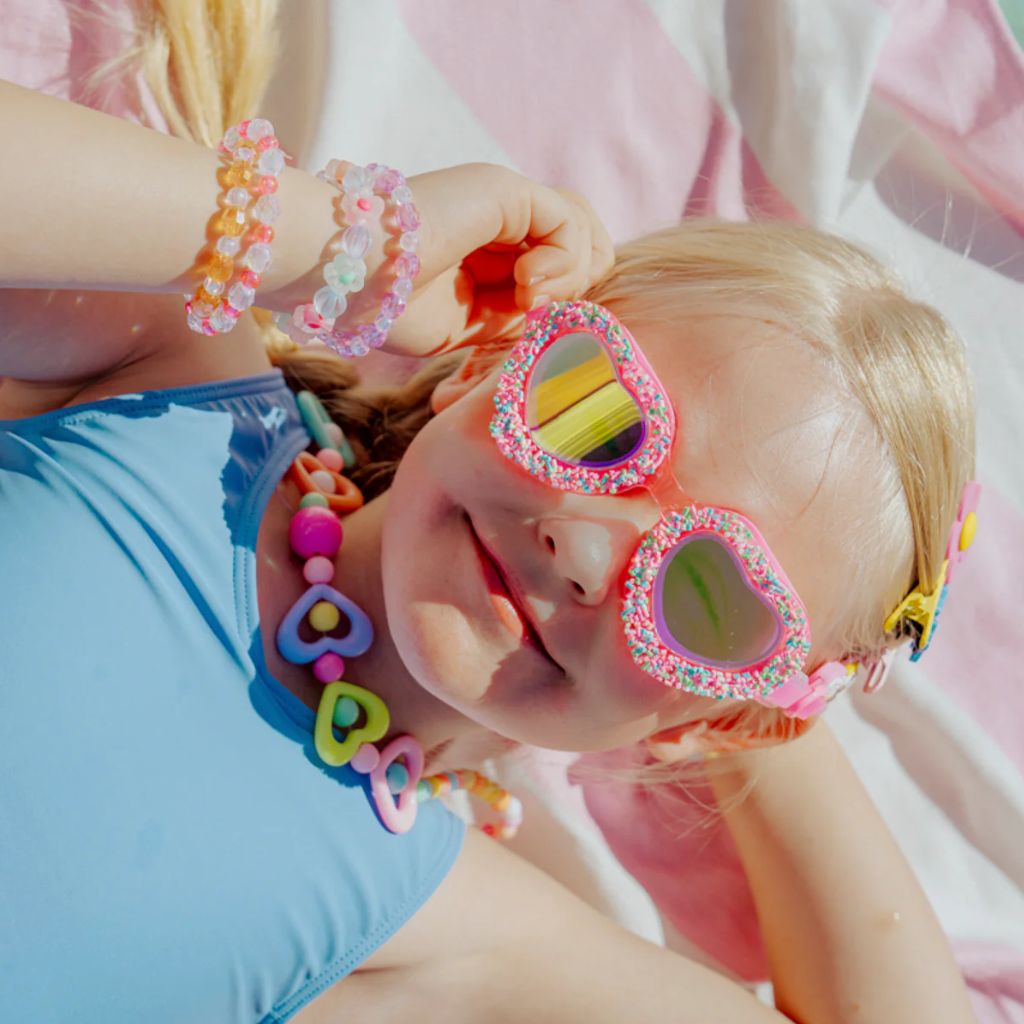 Bling2O Sprinkle Heart Kids Swim Goggle - Sugar Coated Sweetheart