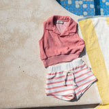 1 + in the Family PORTINATX Striped French Fleece Short