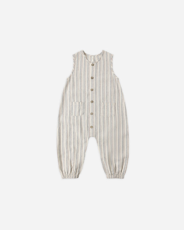 Rylee + Cru Woven Jumpsuit Nautical Stripe