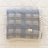New Grain French Plaid Blanket - Bluebell