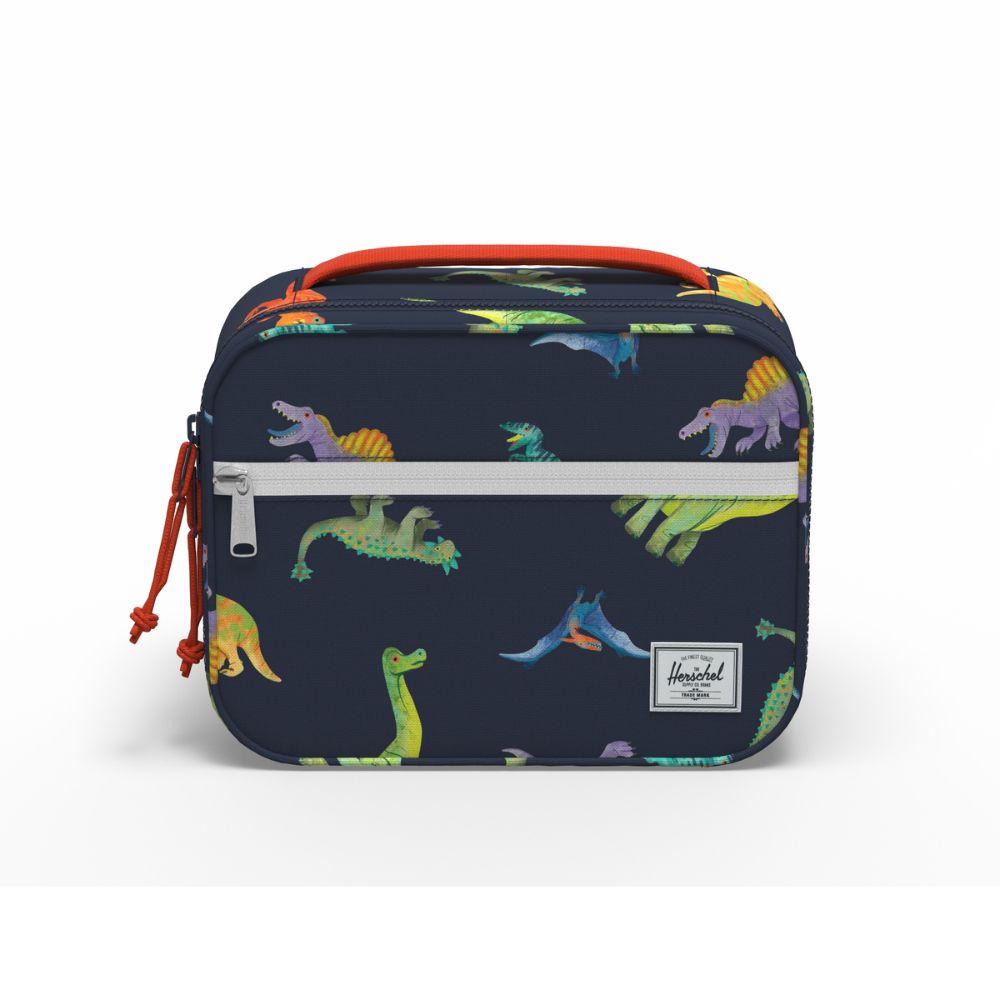 Herschel Pop Quiz Lunch Box Little Herschel Watercolour Dinos Darkest Navy