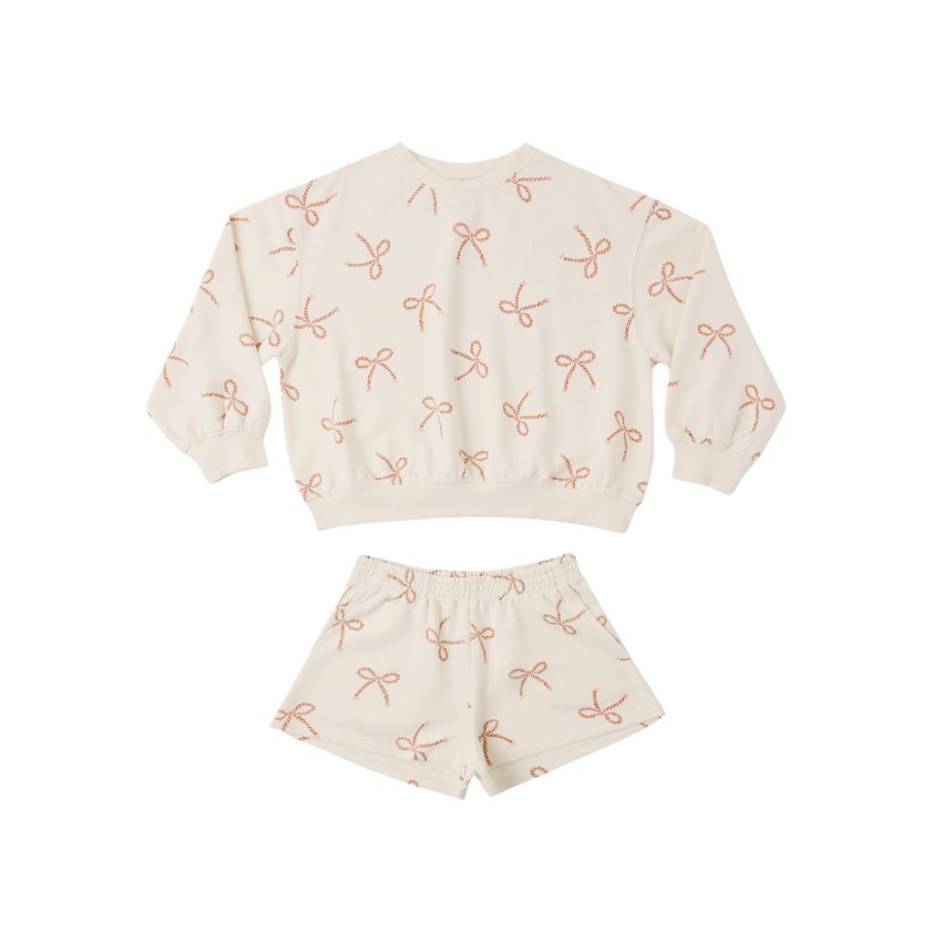 Rylee + Cru Summer Terry Set Sailor Bows