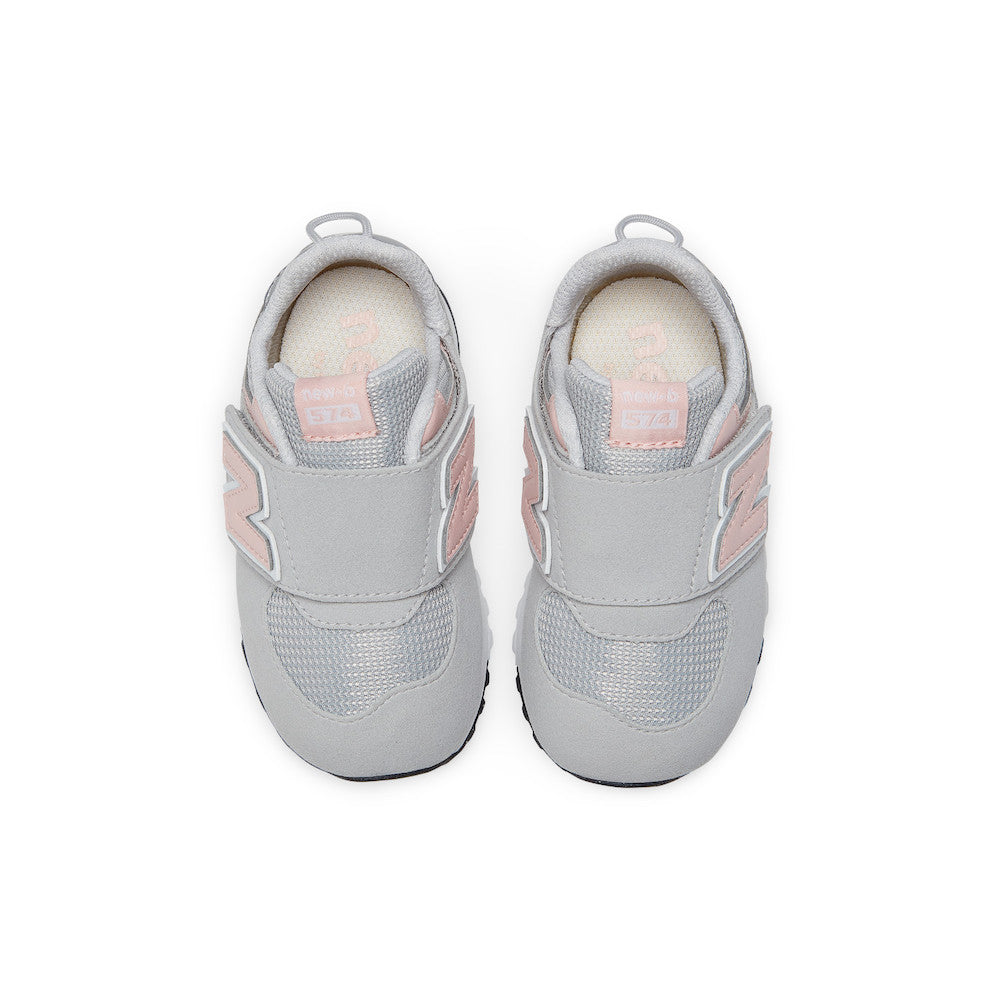 New Balance 574 NEW-B Hook & Loop Rain Cloud / Pink Haze