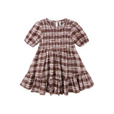 Rylee + Cru India Dress Burgundy Plaid