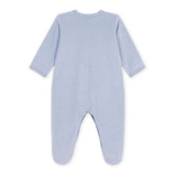 Petit Bateau Blue Heart Velour Sleeper