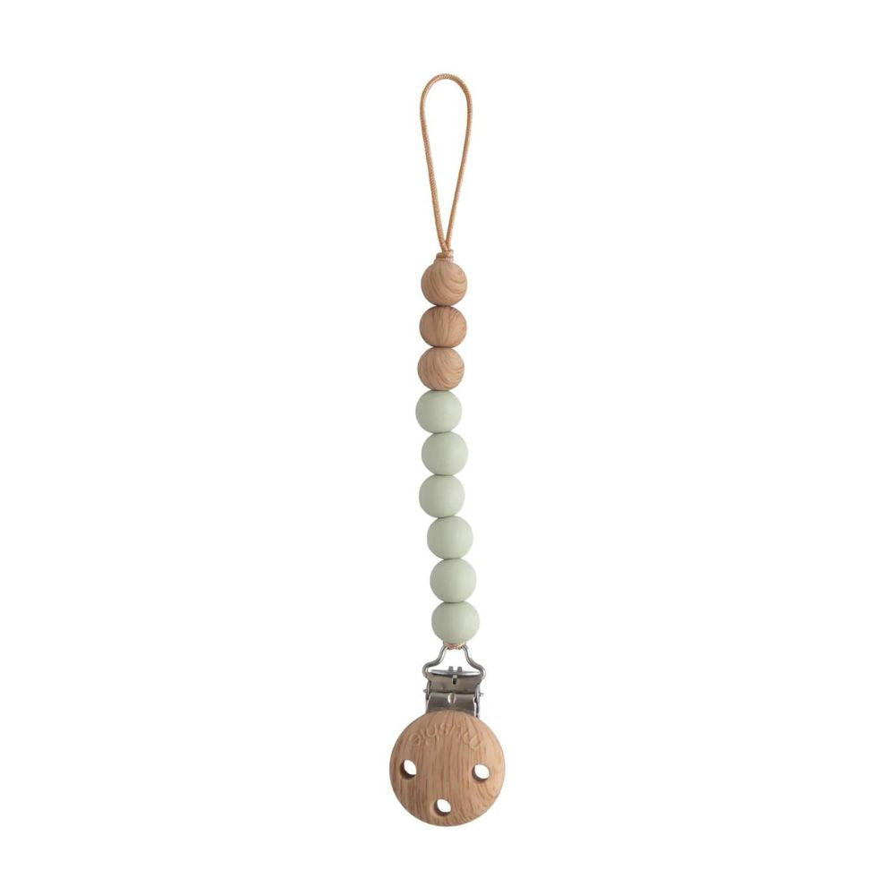 Mushie Pacifier Clip Eva - Sage