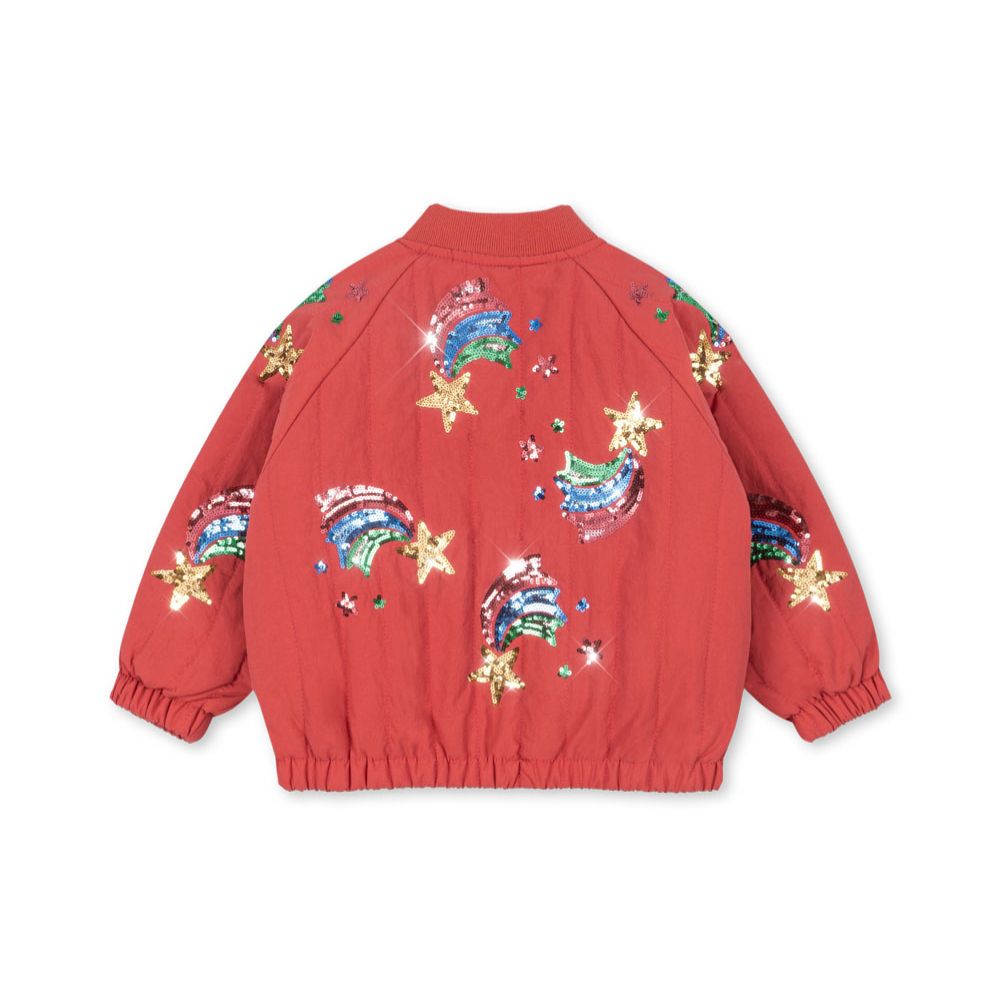 Konges Sløjd Juno Sequin Rainbow Bomber Jacket Cardinal