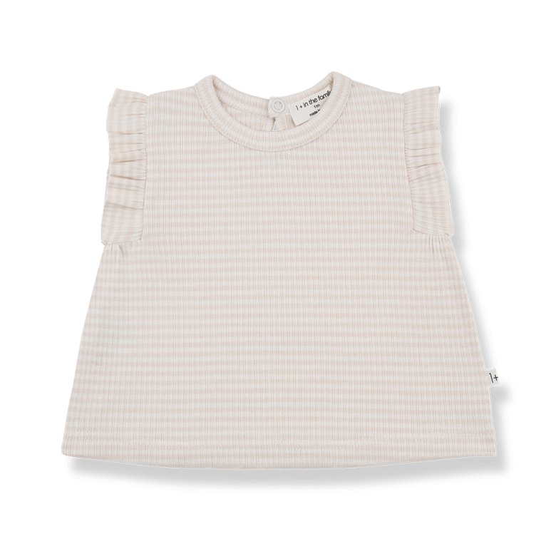 1 + in the family CRIS Striped Rib Blouse