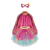 Super-Duper Tutu/Cape/Mask, Pink/Gold, Size 4-6
