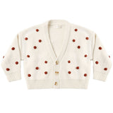 Rylee + Cru Boxy Crop Cardigan Ruby Bobble
