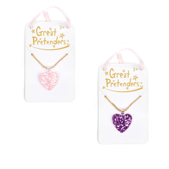 Boutique Glitter Heart Necklace