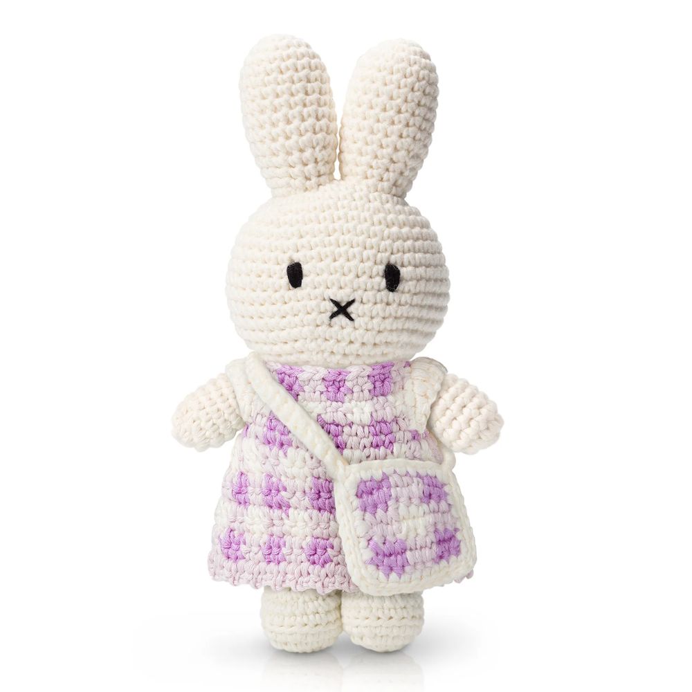 Miffy in her Lilac Gingham Dress + Bag