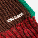 Bobo Choses kids knitted balaclava in multicolour recycled wool, head and neck coverage