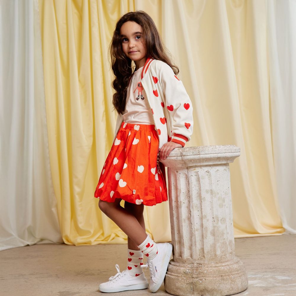 Mini Rodini Hearts aop Woven Balloon Skirt