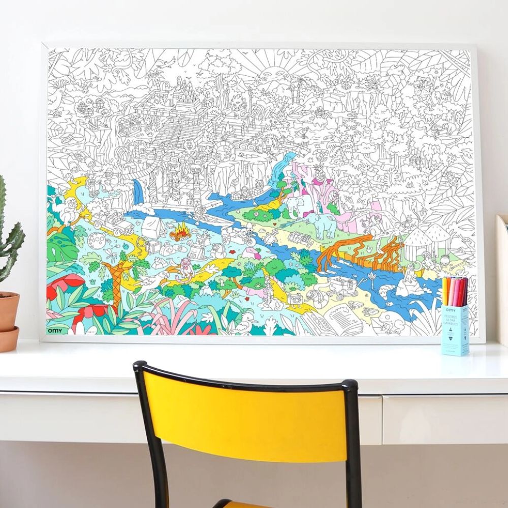Omy Giant Colouring Poster - Jungle