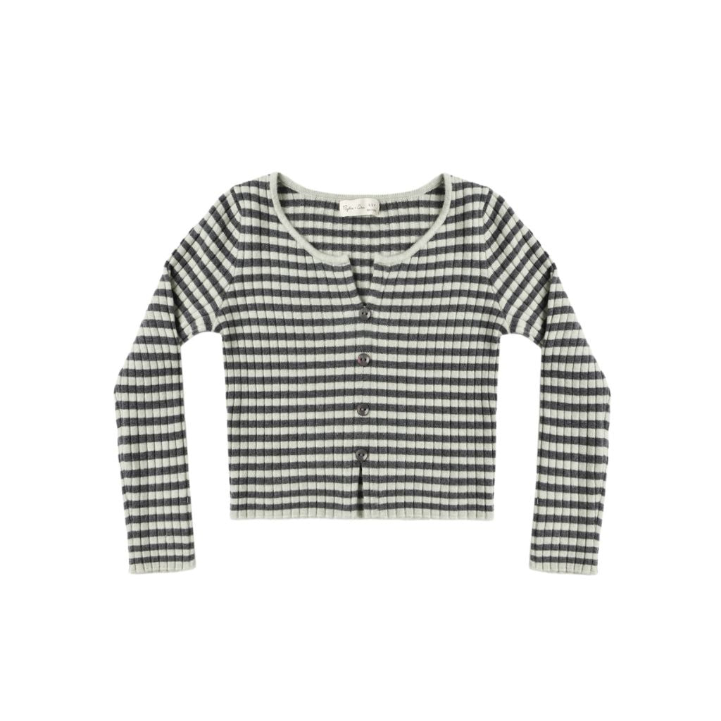 Rylee + Cru Long Sleeve Knit Tee Midnight Stripe M