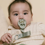 BIBS Colour Pacifier & Loop Clip Gift Set Latex Size 1 Sage