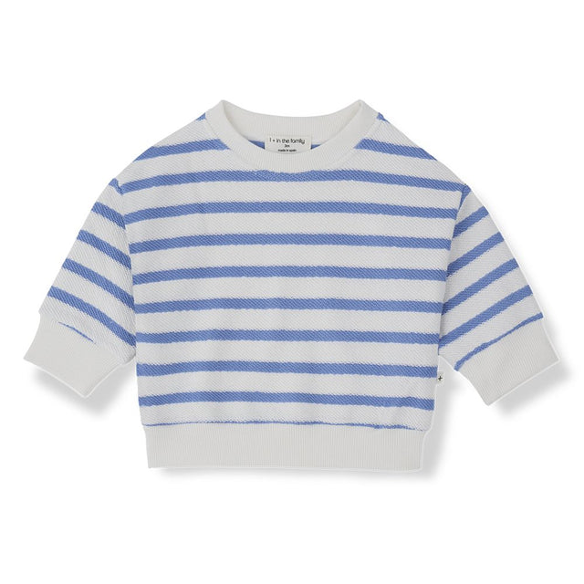 1 + in the Family MARROIG Striped French Fleece LS Sweatshirt