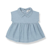 1 + in the Family Newborn ARCADIA Denim Muslin DRESS
