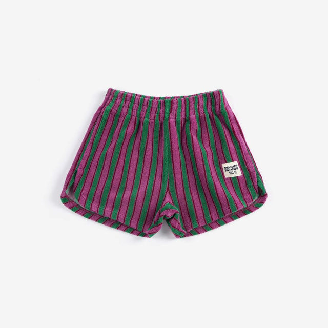 Bobo Choses Striped terry cloth shorts
