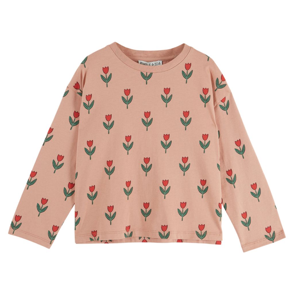 Emile & Ida All Over Print Tee Shirt Single Flower