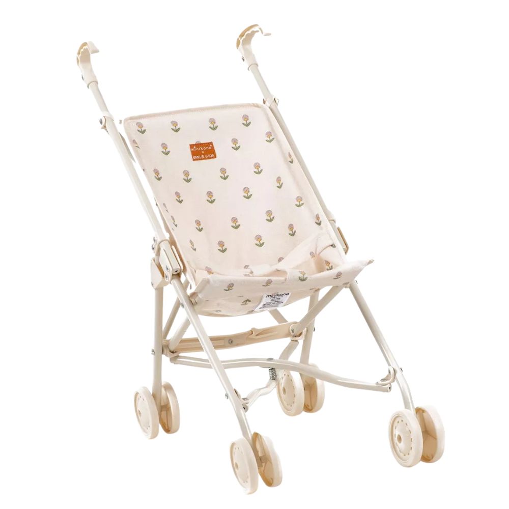 Minikane X Emile et Ida Doll Stroller in Terry on a Cream Frame
