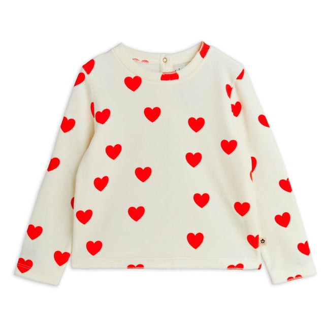 Mini Rodini Hearts aop Velour Top