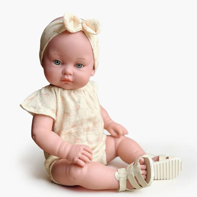 Minikane Yaëlle Bambinis doll 47cm dressed with Clara ensemble in Hélène cotton gauze