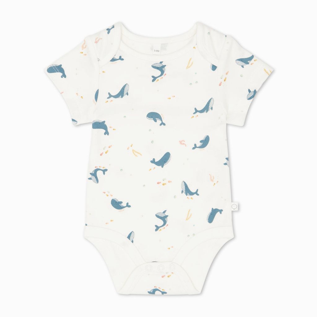 Mori Whale Short Sleeve Bodysuit