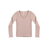 Rylee + Cru Ribbed Long Sleeve Rosewood R