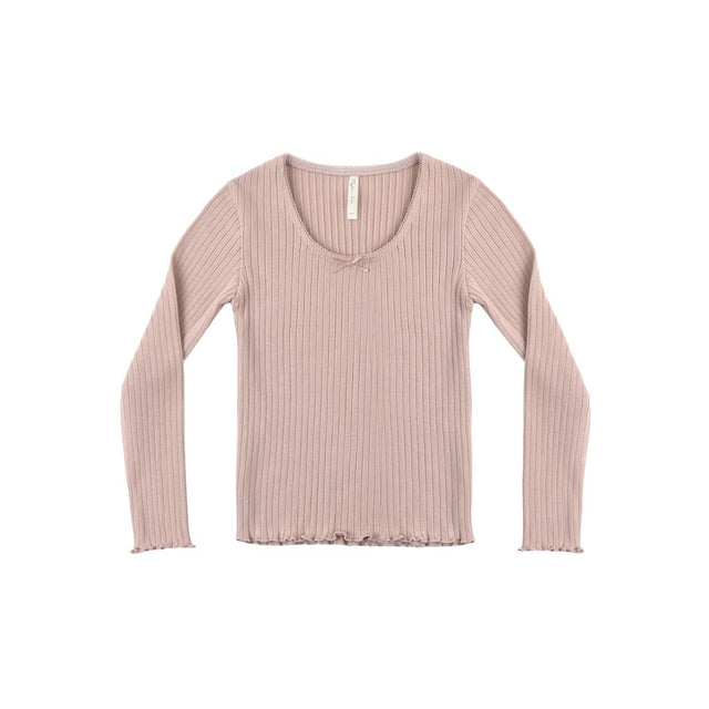 Rylee + Cru Ribbed Long Sleeve Rosewood R