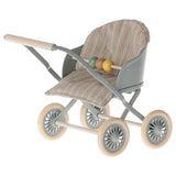 Maileg Stroller, Baby Mouse - Blue