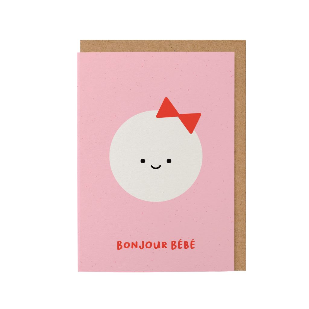 Bonjour Bebe Fille Card