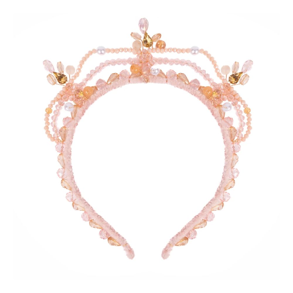 Blushing crystals Beaded Tiara
