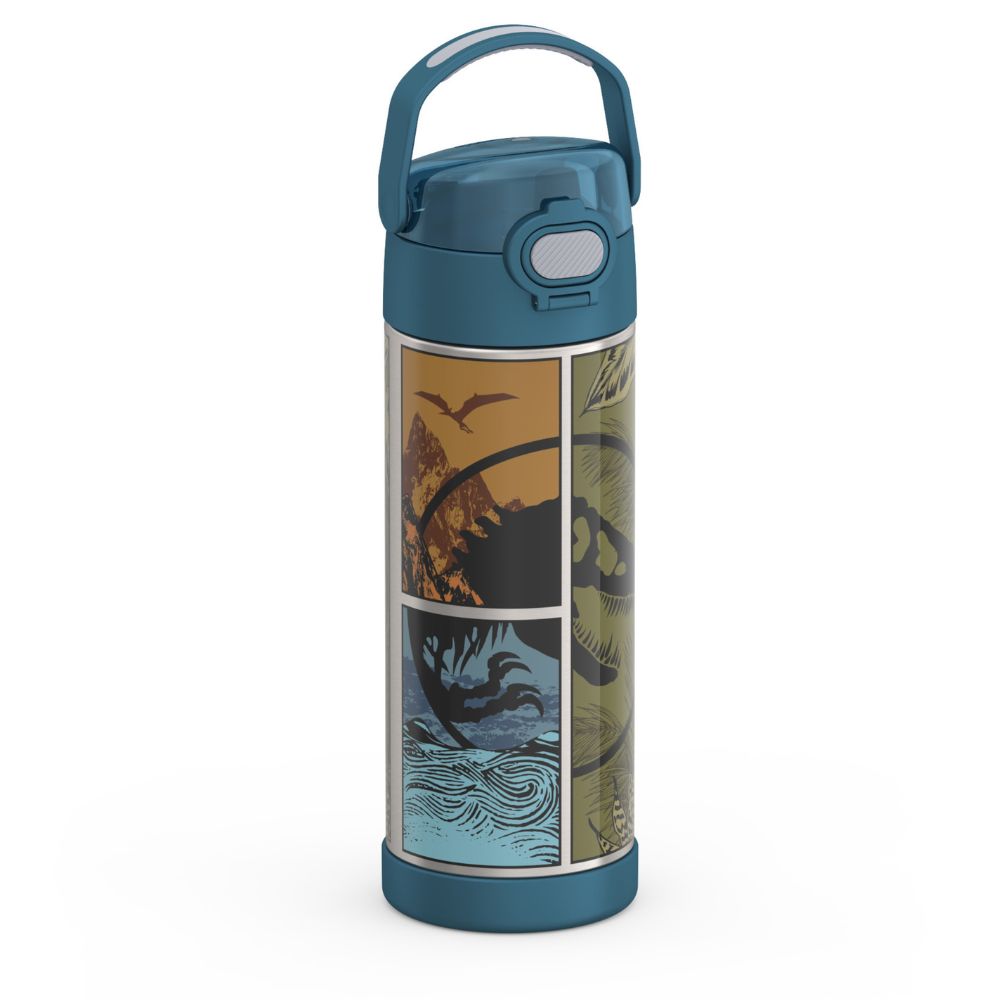 Thermos FUNtainer Water Bottle with Spout and Locking Lid- Jurassic World 470ml