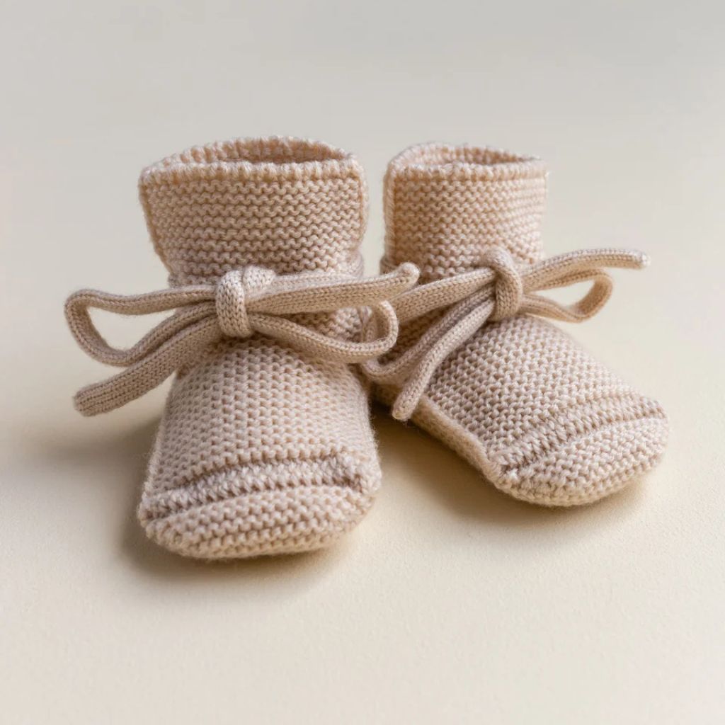 Hvid Merino Wool Booties Oat