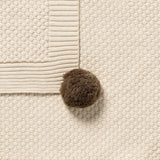 Wilson & Frenchy Cream Organic Knitted Bubble Blanket