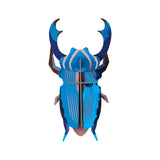 3D Wall Art - Radiant Beetle - Azure Stag Beetle